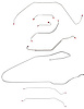 Complete Brake Line Set for 1967 Buick Skylark, GS w/Convertible/Power Disc/3/8 in. Port [Stainless Steel] - image 1
