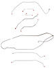 Complete Brake Line Set for 1967 Buick Skylark, GS w/Hardtop/Power Disc/7/16 in. Port [Stainless Steel] - image 1