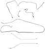 Complete Brake Line Set for 1966 Pontiac GTO, Lemans w/Convertible/Manual Drum [Stainless Steel] - image 1
