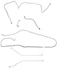Complete Brake Line Set for 1966 Pontiac GTO, Lemans w/Convertible/Power Drum [Stainless Steel] - image 1