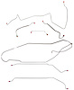 Complete Brake Line Set for 1967 Pontiac GTO, Lemans w/Convertible/Manual Drum/Non-Ram Air, HO Engine [Stainless Steel] - image 1