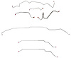 Complete Brake Line Set for 1968 Pontiac GTO, Lemans w/Hardtop/Manual Drum [Stainless Steel] - image 1