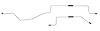 Rear Axle Brake Line Kit for 2002 Jeep Liberty KJ 4WD [Non-ABS/Traction Control, Disc/Drum, Stainless] - image 1