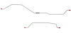 Rear Axle Brake Line Kit for 1997-2006 Jeep Wrangler TJ [Drum, Dana 44, Stainless] - image 1