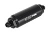 Billet Aluminum In-Line Fuel Filter for Gasoline Applications, 5 in. Long [-8 AN Black] - image 3