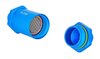 Billet Aluminum In-Line Fuel Filter with -6 AN Male Inlet/Outlet Connections [85-Micron, Blue] - image 4