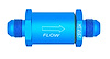 Billet Aluminum In-Line Fuel Filter with -8 AN Male Inlet/Outlet Connections [ 85-Micron, Blue] - image 1
