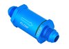 Billet Aluminum In-Line Fuel Filter with -8 AN Male Inlet/Outlet Connections [ 85-Micron, Blue] - image 2