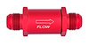Billet Aluminum In-Line Fuel Filter with -10 AN Male Inlet/Outlet Connections [85-Micron, Red] - image 1