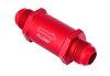 Billet Aluminum In-Line Fuel Filter with -10 AN Male Inlet/Outlet Connections [85-Micron, Red] - image 3