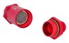 Billet Aluminum In-Line Fuel Filter with -10 AN Male Inlet/Outlet Connections [85-Micron, Red] - image 4