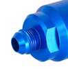 Billet Aluminum In-Line Fuel Filter for Gasoline Applications. 5 in. Long [-8 AN Blue] - image 4