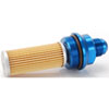 Billet Aluminum In-Line Fuel Filter for Gasoline Applications, 5 in. Long [-10 AN Blue] - image 3