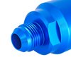 Billet Aluminum In-Line Fuel Filter for Gasoline Applications, 5 in. Long [-10 AN Blue] - image 4