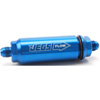 Billet Aluminum In-Line Fuel Filter for Gas, E85 & Alcohol Applications, 5 in. Long [-8 AN Blue] - image 2