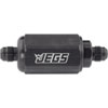 Compact Billet Aluminum In-Line Fuel Filter, 2 5/16 in. Long [-6 AN Male/Male, Black] - image 2