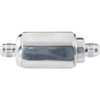 Compact Billet Aluminum In-Line Fuel Filter, 2 5/16 in. Long [-6 AN Male/Male, Polished] - image 2
