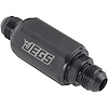 Compact Billet Aluminum In-Line Fuel Filter, 2 5/16 in. Long [-8 AN Male/Male, Black] - image 1