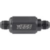Compact Billet Aluminum In-Line Fuel Filter, 2 5/16 in. Long [-8 AN Male/Male, Black] - image 2