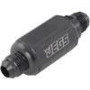 Compact Billet Aluminum In-Line Fuel Filter, 2 5/16 in. Long [-8 AN Male/Male, Black] - image 3