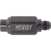 Compact Billet Aluminum In-Line Fuel Filter, 2 5/16 in. Long [-8 AN Male/Female, Black] - image 2
