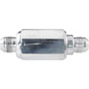 Compact Billet Aluminum In-Line Fuel Filter, 2 5/16 in. Long [-8 AN Male/Male, Polished] - image 2
