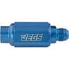 Compact Billet Aluminum In-Line Fuel Filter, 2 5/16 in. Long [-8 AN Male/Female, Blue] - image 2