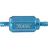 Compact Billet Aluminum In-Line Fuel Filter, 2 5/16 in. Long [3/8 in. Male/Male Hose Barb, Blue] - image 2