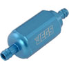 Compact Billet Aluminum In-Line Fuel Filter, 2 5/16 in. Long [3/8 in. Male/Male Hose Barb, Blue] - image 3