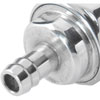 Compact Billet Aluminum In-Line Fuel Filter, 2 5/16 in. Long [3/8 in. Male/Male Hose Barb, Polished] - image 4