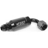 Compact Billet Aluminum In-Line Fuel Filter [-8 AN Male/90-Degree Female, Black] - image 2