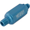Compact Billet Aluminum In-Line Fuel Filter, 2 5/16 in. Long [3/8 in. NPT Male to -6 AN Male, Blue] - image 3