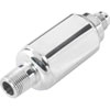 Compact Billet Aluminum In-Line Fuel Filter, 2 5/16 in. Long [3/8 in. NPT Male to -6 AN Male, Polished] - image 3