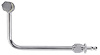 Single Feed Chrome Fuel Line 3/8 in Hose Barb (fuel filter not included) Fits: (with 5/8 in.-20 Banjo) - image 1