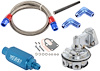 Mechanical Fuel Pump & Installation Kit for Small Block Chevy 265-283-327-350-400 [80 gph, Blue Fittings] - image 1