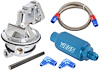 Mechanical Fuel Pump & Installation Kit for Big Block Chevy 396-427-454 [110 gph, Blue Fittings] - image 1