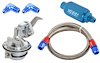 Mechanical Fuel Pump & Installation Kit for Ford 289-302-351W [110 gph, Blue Fittings] - image 1