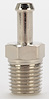 NPT Straight Hose Barb Fitting [1/4 in. NPT to 1/4 in. Hose, Nickel-Plated Brass] - image 1