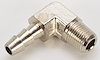 NPT 90-Degree Hose Barb Fitting [1/8 in. NPT to 1/4 in. Hose, Nickel-Plated Brass] - image 1