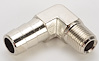 NPT 90-Degree Hose Barb Fitting [1/8 in. NPT to 3/8 in. Hose, Nickel-Plated Brass] - image 1