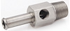 SS Fuel Pressure Gauge Fitting 3/8" Hose Barb x 3/8" NPTM - image 1