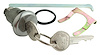 Trunk Lock Set Fits Select 1959-1968 GM Models [Oval Style GM Keys] - image 1