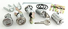 Ignition, Door, Trunk & Glovebox Lock Set Fits Select 1955-1957 Chevrolet Bel Air [Original Octagon Keys] - image 1