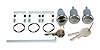 Door & Trunk Lock Set Fits Select 1961-1964 GM Models [Original Octagon Keys] - image 1