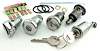 Ignition, Door, Trunk & Glovebox Lock Set Fits Select 1964 GM Models With Long Shaft Cylinders [Original Octagon]