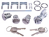 Trunk & Glovebox Lock Set for 1961-1962 Cadillac DeVille, Eldorado, Fleetwood [Oval Style GM Keys w/ Cadillac Crest] - image 1