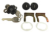 Door & Trunk Lock Set for 1993-2001 Chevrolet Camaro, Pontiac Firebird [Oval Style GM Keys, Black Finish] - image 1