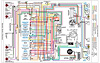 Wiring Diagram for 1970-1971 Chevy Chevelle Malibu, Monte Carlo - w/Round Pod Gauges, 11 in. x 17 in., Laminated