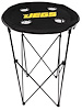 Tall Round Folding Table, Black with Yellow JEGS Logo [48 in. High] - image 1