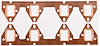 Copper Exhaust Gaskets Ford FE 390-428 [Rectangular Port] - image 1